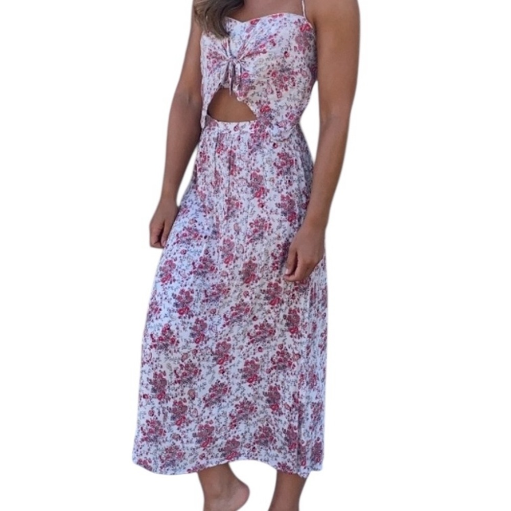 WAYF Floral Midi Halter Dress. Women’s Size Medium